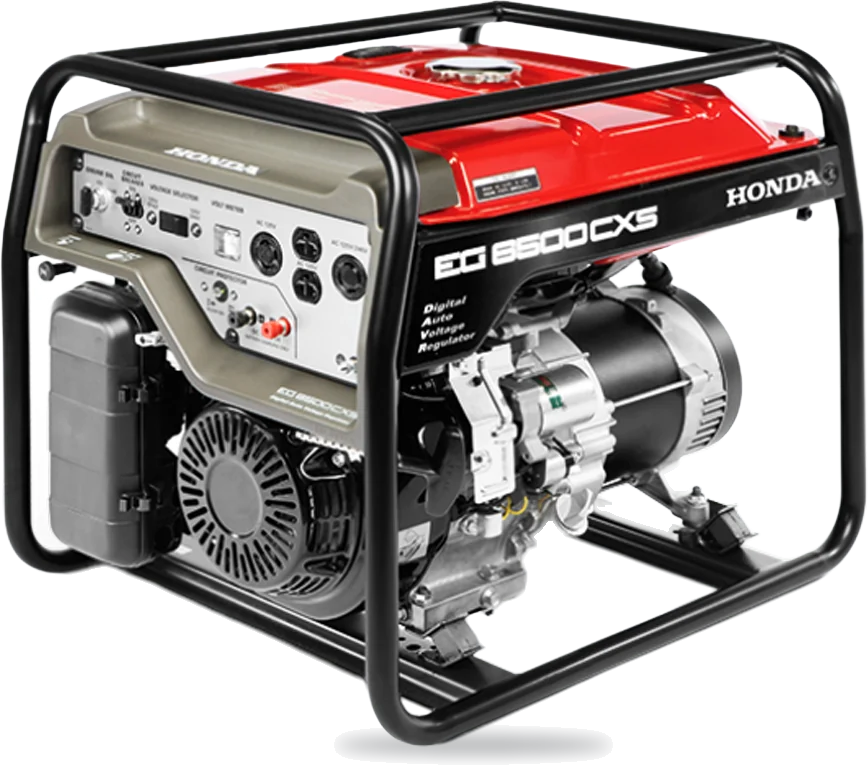 Generador eléctrico a gasolina con bastidor metálico