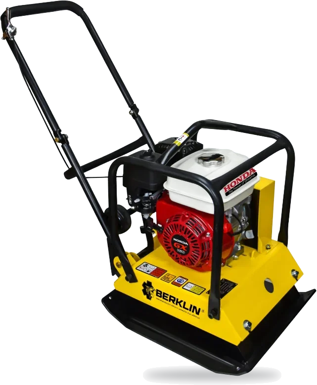 Plancha compactadora con placa vibratoria y motor a gasolina